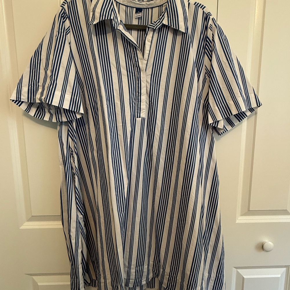 Old Navy Blue and White Striped Dress